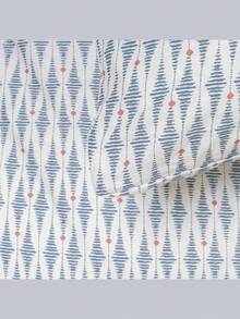 Tramas+ Copripiumino norvegese in blu acqua, 100% cotone con motivo originale a rombi e righe, disponibile nelle misure 90, 135, 150 e 180. Aggiungi un tocco colorato e facile da abbinare alla tua camera da letto con questo set copripiumino e federa in bianco, blu e rosso per uno stile moderno e attraente. - Blu-verde - Visualizzare 2