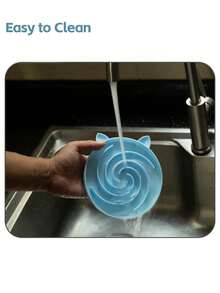 Silicone Slow Feeder Cat Bowl, Puzzle Feeder Cat, Interactive Toys, Slow Feeding Cat Bowl Suitable For All Dry And Wet Foods, Easy To Clean Silicone Bowls