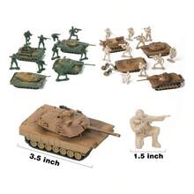 - Juego de 8 modelos de tanques de batalla para despegar y 20 pequeos soldados de juguete - inicial - Ver 4
