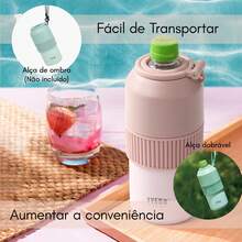 TYESO 900-1000/350-680 Ml Thermal Bottle, Available In Two Sizes. Keeps Drinks Cool Inside, Maintaining The Temperature Of Hot Or Cold Beverages For Up To 24 Hours. Ideal For Physical Activities, Sports, Work, School, Birthday Gifts, And Christmas Presents. - 灰色的 - 查看 11