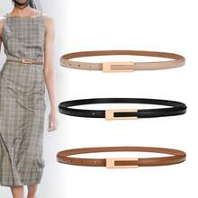 "1pc Cross Waist Chain Belt, Versatile Punk Gothic Fashion Waist Accessoriessummer School Fall, Autumn, Halloween Star Zinc Alloy Metal Wedding "  Casual    Polyurethane(PU)    Buckle - 黑色 - 查看 1