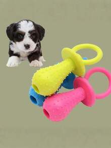 1 pieza Juguete de limpieza dental para mascotas - Proporciona una experiencia de masticación interactiva y entretenida para perros pequeños y cachorros, con campana en el palo de masticar, adecuado para gatos/perros pequeños. Tenga precaución con perros medianos/grandes ya que existe riesgo de daño. Juguetes de entrenamiento para mascotas, juguetes anti-mordedura y de limpieza dental para cachorros, juguetes para mascotas, productos de entrenamiento interactivo, ayuda a las mascotas a jugar y divertirse para aliviar el aburrimiento.