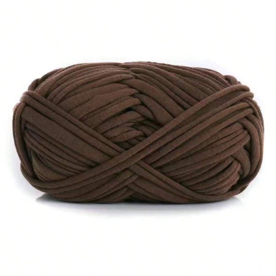 1 Peça Tiras de Tecido Trançado, Suprimentos de Artesanato DIY para Bolsas, Brinquedos, Sapatos, Tapetes, Cestas de Armazenamento - Café - Visão 1