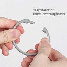 Grey Shower Curtain Hooks Rings, 12 Pcs Circular Plastic Shower Curtain Rings For Bathroom, Plastic Shower Curtain Hooks For Shower Curtain Rod, Shower Hooks Rings For Shower Curtain,Grey - Grey - View 4