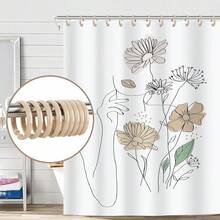 Qulable Beige Shower Curtain Hooks - 12 Pcs Circular Plastic Shower Curtain Rings For Bathroom - O Shaped Ivory Cream Shower Hooks Rings For Shower Curtain Rod,Beige - 淺褐色的 - 查看 7
