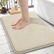 OLANLY Thick Memory Foam Bath Mat Rug 24x16, Extra Soft Absorbent Bathroom Rug, Quick Dry Bath Mats, Non-Slip, Machine Washable Carpet For Bathroom, Tub And Shower, Home Decor Accessories, FSandss,24inchx16inch,FFSandssss - FSandss - 查看 1