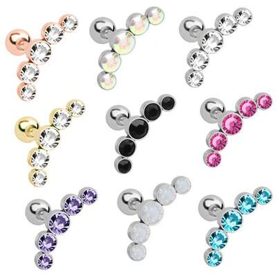 Stainless Steel Anti-Czech Drill Earrings Ear Studs Ear Bone Studs Piercing Jewelry