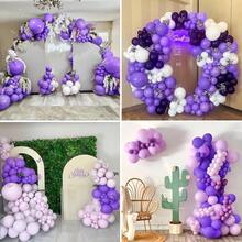 50/125pcs Purple Latex Balloons Party Balloon Arch Kit - 5/10/12/18 Inch Round Purple Helium Balloons, Suitable For Birthday, Wedding, Graduation, Halloween, Baby Shower, Gender Reveal, Bachelorette Party Decoration - Purple - View 9