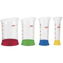 Oxo 11124400 Juego Vasos Medidor Plástico de Diferente Capacidad, 7 Piezas, Multicolor(2 oz, 1 oz, 1 T, 1 tsp) - Multicolor - Ver 1