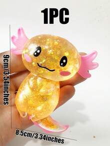 1pc Glitter Crystal Goose/Duck/Penguin/Animal Shaped Soft Slow Rebound Sticky Stress Relief Toy, Cute & Suitable For All Ages, Ideal For Holiday, Birthday, Easter, Halloween, Christmas Gifts - 彩色 - 查看 31