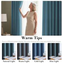 H.VERSAILTEX Linen Blackout Curtain 54 Inches Long For Bedroom/Living Room Thermal Insulated Grommet Linen Curtain Drapes Primitive Textured Burlap Effect Window Drapes 1 Panel - Heather Aegean Blue,52inchWx54inchL(Packof1),HeatherAegeanBlue - 海瑟‧愛琴海藍 - 查看 8