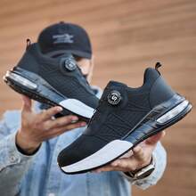 New Breathable Steel Toe Cap Shoes For Men And Women, Anti-Smashing And Anti-Piercing Work Shoes, Lightweight And Fashionable - Black - View 9