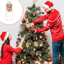 XZGB 16PCS Small Glass Bottles With Cork Lids 1ml Mini Wishing Bottles Clear Decorative Bottle Tiny Jars For Christmas Halloween Wedding Party Decorations DIY Arts And Crafts 10x30mm/0.4x1.18Inch - As Pic - View 6