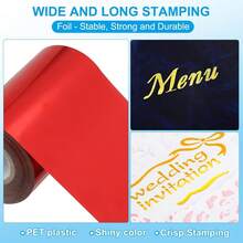 2\X400Ft Hot Stamping Foil Paper, Heat Transfer Hot Stamping Paper Foil Roll For Leather DIY Logo Decor Craft Gift Package Scrapbook Card, Light Gold,2inchx400Ft,LightGold - 淺金色 - 查看 4