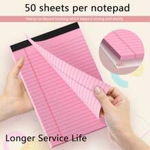 New 8Pcs Small Legal Pads 5x8Note Pads 80GSM Thick Lined Paper 50 Sheets Colored Note Pads Paper College Ruled Notepad Clear Print Writing Pads Notebooks For Work 4 Color - như hình ảnh - Xem 4