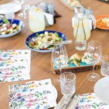 D60pcs Colorful Wildflower Napkins Paper Floral Paper Napkins Spring Flower Butterfly Pattern Decorative Disposable Party Table Decoration For Wedding Dinner Kitchen Birthday Plies - As Pic - View 5