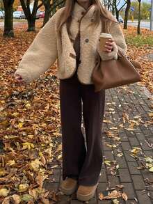 DEEKA 秋冬新款女士时尚双面穿外套，百搭欧美风格