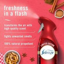 Febreze Air Freshener Spray, Odor-Fighting Room Spray, Crisp Fall Breeze, Cuddle Weather, Baked Cinnamon Apple, 8.8oz, 3 Count - trắng - Xem 2