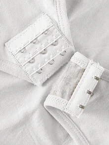 Women's Seamless Jumpsuit With Adjustable Straps, Featuring Tummy Control, Butt Lift, Waist Cinching And Shaping Functions, Snap Crotch Design, Suitable For Daily Layering - White - View 9