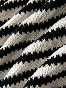 Chaleco de punto de mujer LUBI con diseño de bloques de color y rayas, sin mangas, escote en V profundo, corto, de tela transpirable, con parches superpuestos, con un toque sexy para la playa, uso diario, té de la tarde, Año Nuevo, Día de San Valentín, casual de verano - Multicolor - Ver 9