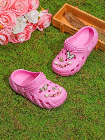 HOEASE 1pc Youngsters' Stylish And Casual Garden Clogs, Summer EVA Soft-Soled Comfortable Beach Shoes, Non-Slip, Breathable Slip-On Design For Boys And Girls, All-Season Wear