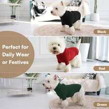 YQueenmore Sueteres para perros pequeños sueteres navideños para perros sueteres de cuello alto de punto grueso ropa de invierno extremadamente suave y calida para mascotas cachorros gatos macho - como en la foto - Ver 7