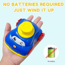 1个卡通趣味发条两栖玩具车，浴缸戏水玩具，淋浴漂浮车，无需电池，防霉防锈，互动式蒙特梭利玩具，适合18个月以上的幼儿，可在浴缸、浴室、泳池、陆地等场所玩耍，男孩女孩生日派对玩具 - 彩色 - 查看 5