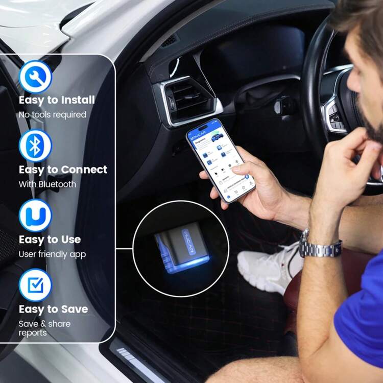10-50 Uds MUCAR DriverScan OBD2 escáner herramienta de diagnóstico sistema completo 15 reinicio lector de código Bluetooth bidireccional - 50 piezas con cable - Añade 6