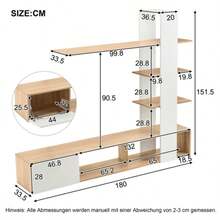 Television Stands & Entertainment Centers - White,Wood - View 3