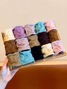 5/10/15pcs/Set Lazos para el cabello huecos multicolor - Adecuados para niñas y mujeres, material de malla suave con colores macaron frescos, aplicables para salidas diarias, vida universitaria, trayectos al trabajo y talla grande escenas, añade fácilmente elegancia dulce y simple a tu peinado - Multicolor - Ver 4