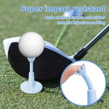 Adjustable Golf Ball Tee, Raise Swing Height Golf Accessories, Durable Multi-Prong Ball Stand Reduces Friction, Solid Sky Blue & White - Multicolor - View 7