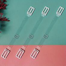 3个装文胸肩带夹，可调节弹性防滑文胸肩带固定器，内衣配件，带金属扣的文胸肩带扣，黑_白_米色 - 彩色 - 查看 11