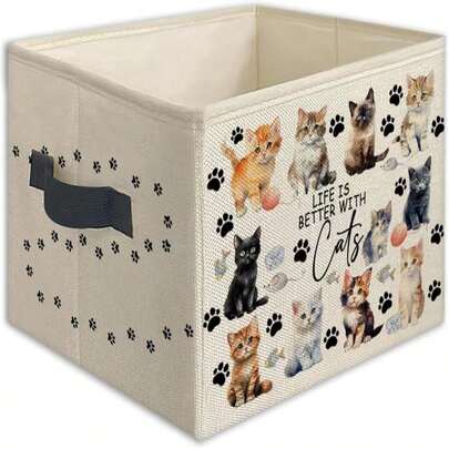 Mcehtle Cockapoo Dog Foldable Storage Bins Box With Handles, Cockapoo Gifts, Dog Mom Dad Lovers Gifts Collapsible Toys Books Clothes Organizer Basket For Bedroom Bathroom
