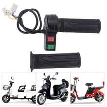 Universal 3-Speed Throttle Grip For Electric Bike, Scooter And E-Bike – High/Medium/Low Speed + Automatic Speed Control, LED Display, Waterproof, Compatible With 24V-72V Handlebars.