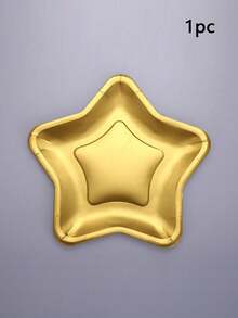 1/5件套创意星形餐盘，加厚星形设计，多件套装，适用于生日派对、蛋糕和小吃服务、节日聚会、摄影道具、独立日、生日开胃菜、甜点 - 彩色 - 查看 12