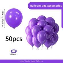 50/125pcs Purple Latex Balloons Party Balloon Arch Kit - 5/10/12/18 Inch Round Purple Helium Balloons, Suitable For Birthday, Wedding, Graduation, Halloween, Baby Shower, Gender Reveal, Bachelorette Party Decoration - Purple - View 15