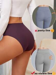 FINETOO 5pcs/Set Women's Solid Color Comfortable Seamless Briefs - Multicolor - View 5