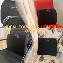 Lumbar Back Support Cushion Pillow For Sciatica Tailbone Pain Relief Black - Black3DMesh - View 4