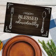 4/6/8 Pieces, Blessing Placemats, 12x18inch Vintage Style Placemats, Country Home Decor Table Mats, Washable Heat-Resistant Placemats, Suitable For Kitchen Dining Room Farmhouse Decor A08 LLYZ830Z501, Dining Table Setting Accessories, Kitchen Dining Table Decor, Decorative Placemats, Vintage Placemats, Farmhouse Aesthetic, Blessing Text Design, Washable Placemats, Heat-Resistant Mats, Vintage Style Enthusiasts, Farmhouse Decor Enthusiasts, Table Mat, Kitchen Deccor, Wedding Decirations, Mantel Para Comedor, Kitchen Essentials - Nhiều màu - Xem 4