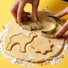 4pcs Ramadan Baking Mold Set, Stainless Steel Star, Moon, Camel, Date Cookie Cutter, DIY Homemade Maamoul Pastry Mold, Eid Gift - Multicolor - View 12