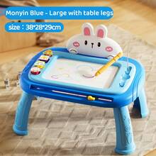 儿童磁性画板 - 4色书写绘画涂鸦板，带印章，适合学龄前男孩女孩，涂鸦板学习益智玩具，3岁以上儿童生日礼物 - 彩色 - 查看 25