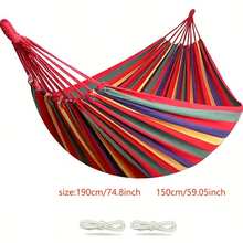The Outdoor-Specific Anti-Tipping Hammock Adopts A U-Shaped Frame System, With A Scientific Design To Prevent The Risk Of Tipping Over. It Is Made Of Wear-Resistant Material And Comes With A Portable Storage Bag, Being Lightweight, Easy To Carry And Simple To Install, Meeting The Needs Of Travel, Camping And Courtyard Use. - Multicolor - View 10