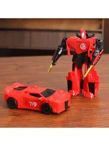 1辆可变形机器人跑车 - 无需电池，3种颜色可选，功能齐全，是儿童玩耍和益智礼物的理想之选。这款玩具车设计趣味十足，采用耐用塑料制成，是一款可变形玩具车，适合秋季、万圣节、南瓜主题派对、圣诞节等各种场合。