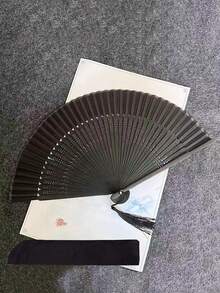 3 piezas Abanico plegable negro clásico, gran regalo para refrescarse en verano, elegante y de moda abanico plegable negro, fácil de llevar y guardar, adecuado para bodas, fiestas, actuaciones, baile, decoración del hogar, festivales, regalos de cumpleaños, regalos de graduación y talla grande ocasiones. - Multicolor - Ver 14