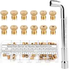 Range Stove Oven Orifice Conversion Kit,Propane Lp Natural Gas Pipe Parts M6x0.75 Mm Gas Spray Tip Total 36 PCS.