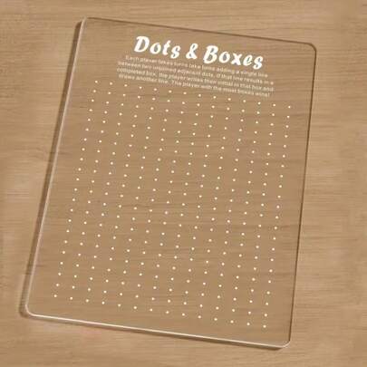 1pc Acrylic Reusable Travel Game Board Set - Multifunctional Desktop Classic Games - Road Trip Entertainment - Word Guessing, Dot And Box, License Plate Four-In-A-Row - Reusable And Portable
