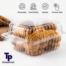 50-Pack Clear Plastic Food Containers Clamshell Take Out Containers Disposable To Go Clam Shell Food Containers 5 X 5 Inch For Dessert Containers, Snacks, And Meals,5inchx5inch-50Count - 5吋x5吋-50個裝 - 查看 6