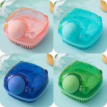 Escova de Banho de Silicone, Esfregão de Chuveiro, Escova de Banho, Frasco Dispensador de Gel de Banho com Cerdas Macias - Multicolorido - Visão 5