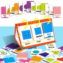 60PCS Early Learning Shape Color Flashcards For Kids Montessori Teaching Aids Pre-School Educational Learning Toy - Multicolor - View 9
