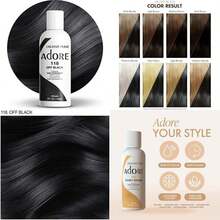Adore Semi-Permanent Haircolor #191 4 Ounce (118ml)(#118 Off Black) - Multicolor - Ver 1